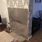 Where Fireplace once was.