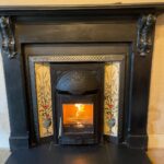 Cast Iron Fireplace with Inset Stove