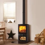 vogue midi ecodesign woodburning stove with midline plinth