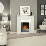 E & H 16" Pryzm Electric Fire with Chollerton Frame in Black Nickel