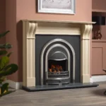 Durham Mantel with Regal Casting and efficient high output Gas fire