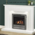 Elgin & Hall Vitalia White Marble Fireplace with 22inch Chollerton Gas Fire