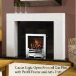 Gazco Logic Convector Slide control with Chrome Arts Frett and Profil Frame